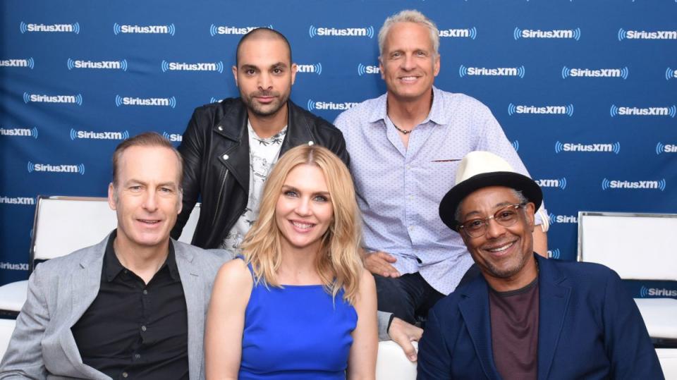 The cast of Better Call Saul at a Sirius XM Town Hall show.