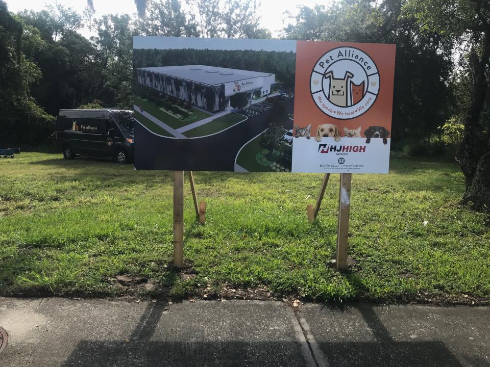 The Pet Alliance had some of its four-legged friends take part in the “First Dig,” to kick off the project.