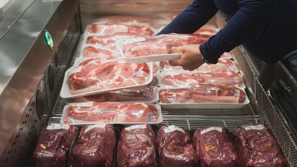 Beef has seen some of the biggest price increases in the grocery store. Uncooked beef roasts and raw beef steaks were up 12.5% and 9.1% for the 12 months ended in November. - Jordan Vonderhaar/Bloomberg/Getty Images