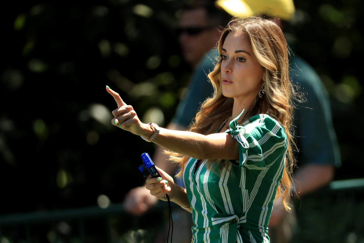 jena sims, the girlfriend of brooks koepka, at the masters