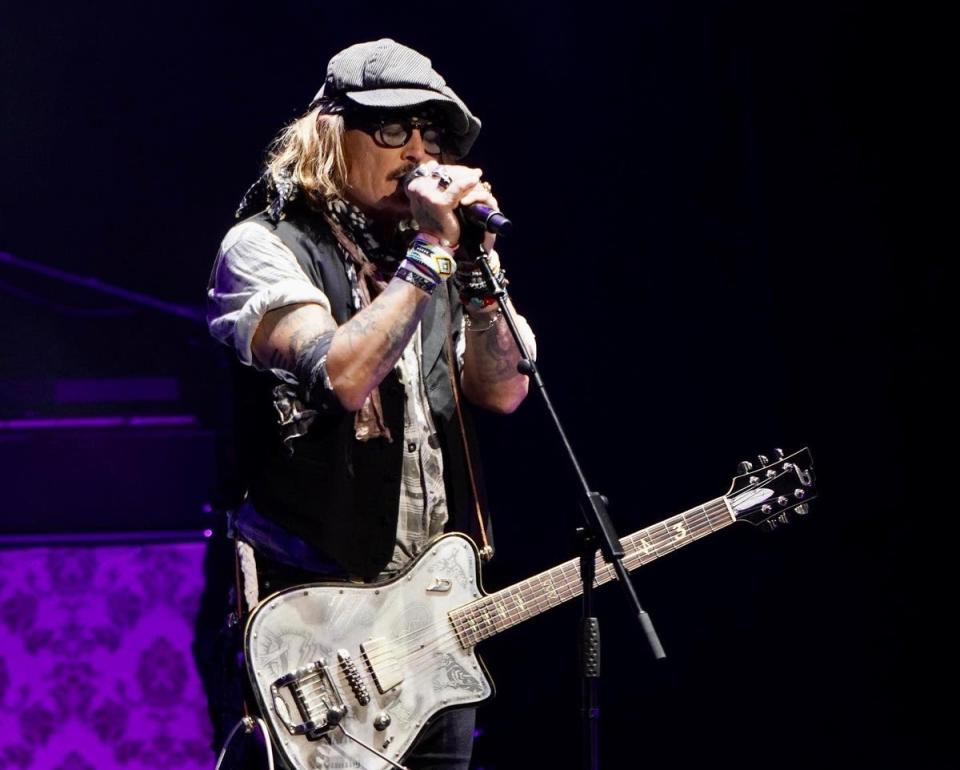 Johnny Depp at the Royal Albert Hall, London on Tuesday (PA)