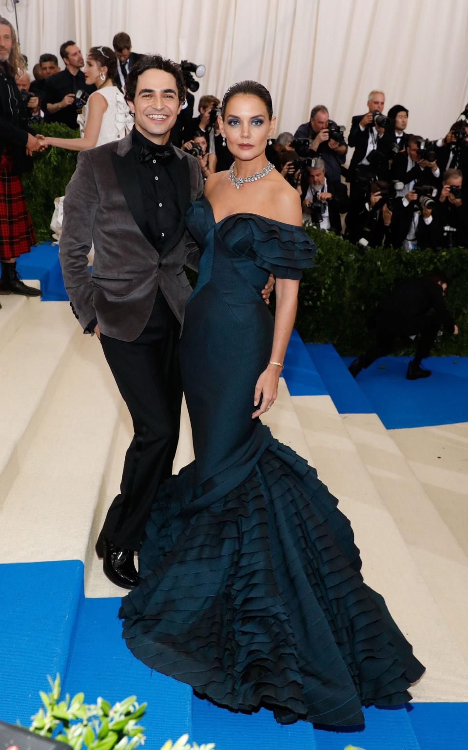 Katie Holmes and Posen attend the 2017 Met Gala