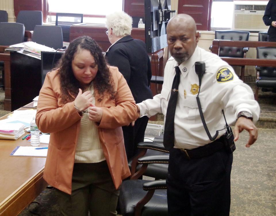 Jacqueline Avelino Mendes, of Fall River, who is charged with first-degree murder in the June 28, 2019, fatal stabbing of Jennifer Landry, of Brockton, appeared in Brockton Superior Court on Monday, Dec. 12, 2022, for a motion to dismiss hearing.