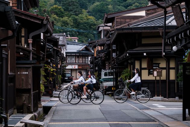 High school students in Takayama, Gifu.