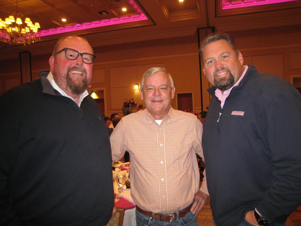 Shreveport City Councilman Grayson Boucher, Bossier-Webster District Attorney Schuyler Marvin and State Senator-elect Adam Bass.