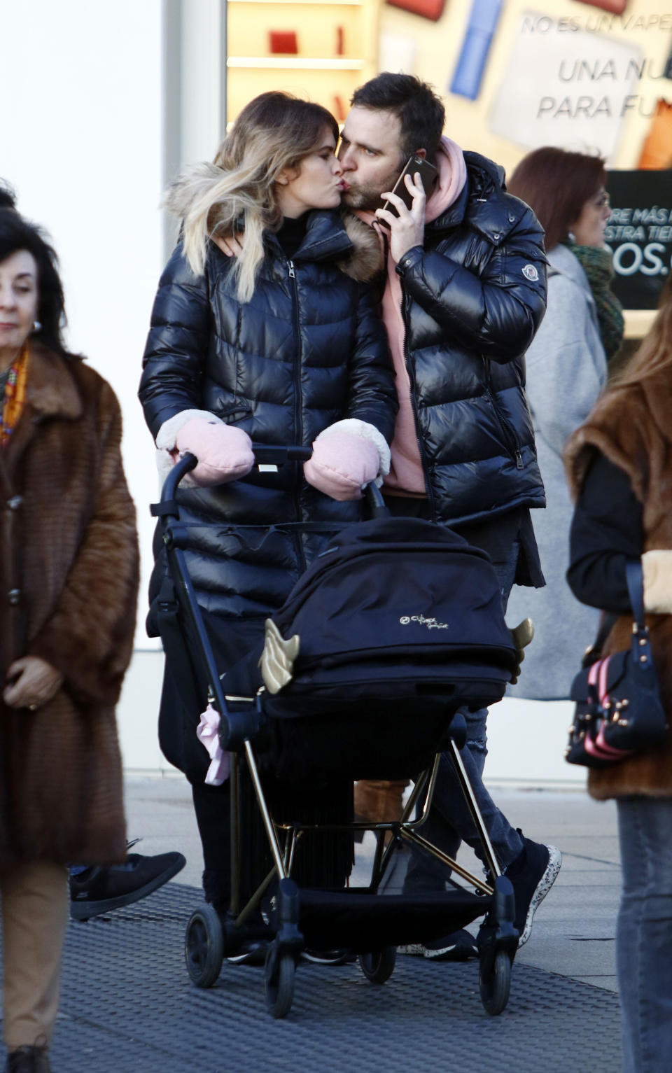 MADRID, SPAIN - JANUARY 17: (EXCLUSIVE COVERAGE) (L-R) Adriana Abenia and Sergio Abad are seen on January 17, 2020 in Madrid, Spain. (Photo by Europa Press Entertainment/Europa Press via Getty Images)