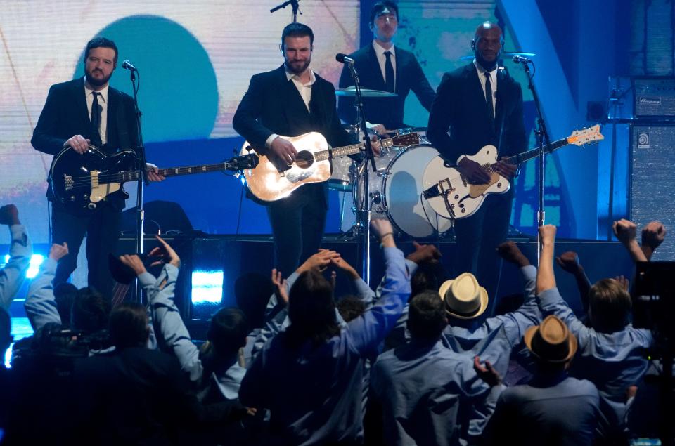 Sam Hunt performs at the 2024 CMT Music Awards at the Moody Center in Austin, Tex., Sunday night, April 7, 2024.