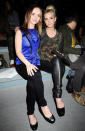 <b>Christina Ricci and Ashlee Simpson </b><br><br>Jessica Simpson's younger sister joined Christina at the Richard Chai LOVE show wearing a sheer top and leather trousers.<br><br>Image © Rex