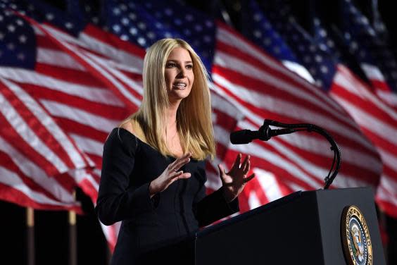 Ivanka Trump speaks at the White House during the Republican National Convention (AFP via Getty Images)