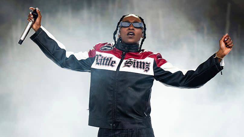 Little Simz performs during the Glastonbury Festival in Worthy Farm, Somerset, England, Saturday, June 29, 2024. 