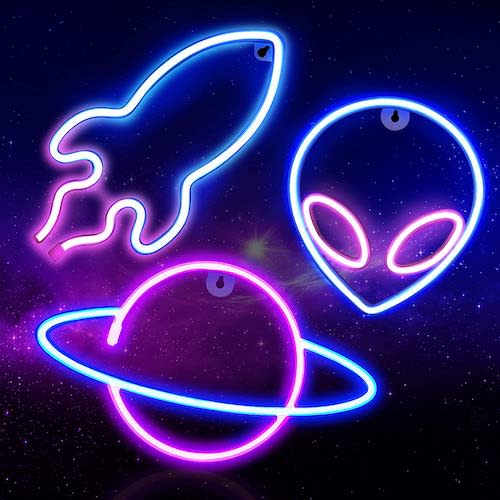 Sofunii Neon Space Signs, 3-Piece Set