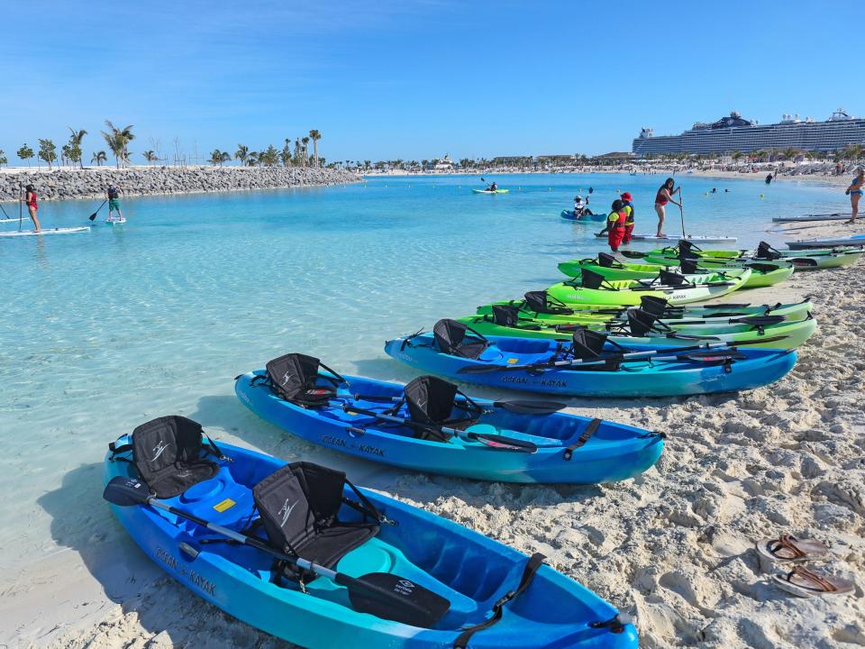 A private island with kayaks