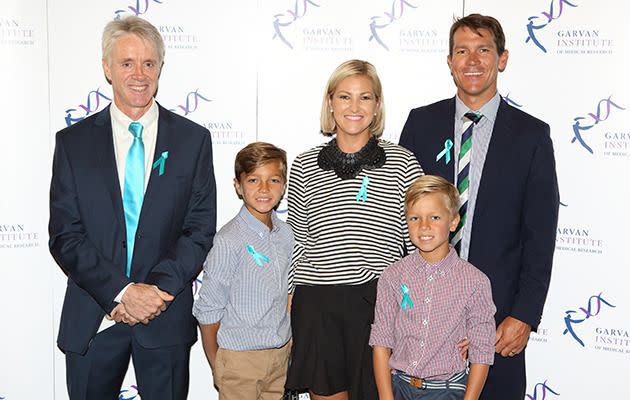 L-R Prof David Bowtell, Oliver Linke, Letitia Linke, Thomas Linke and Paul Linke. Cred: Alex Craig.