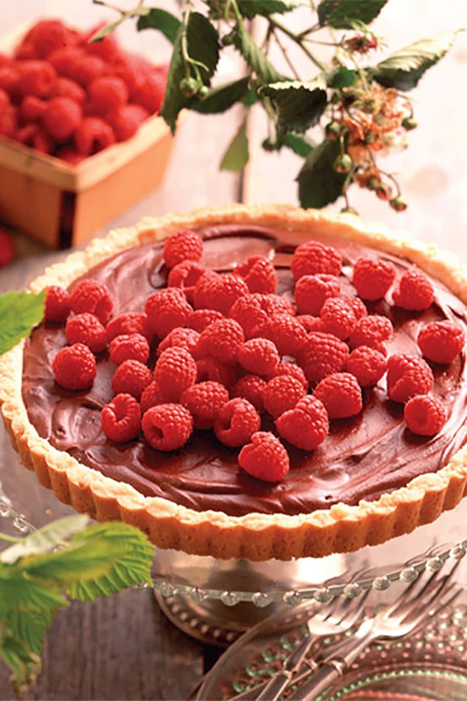 raspberry ganache tart