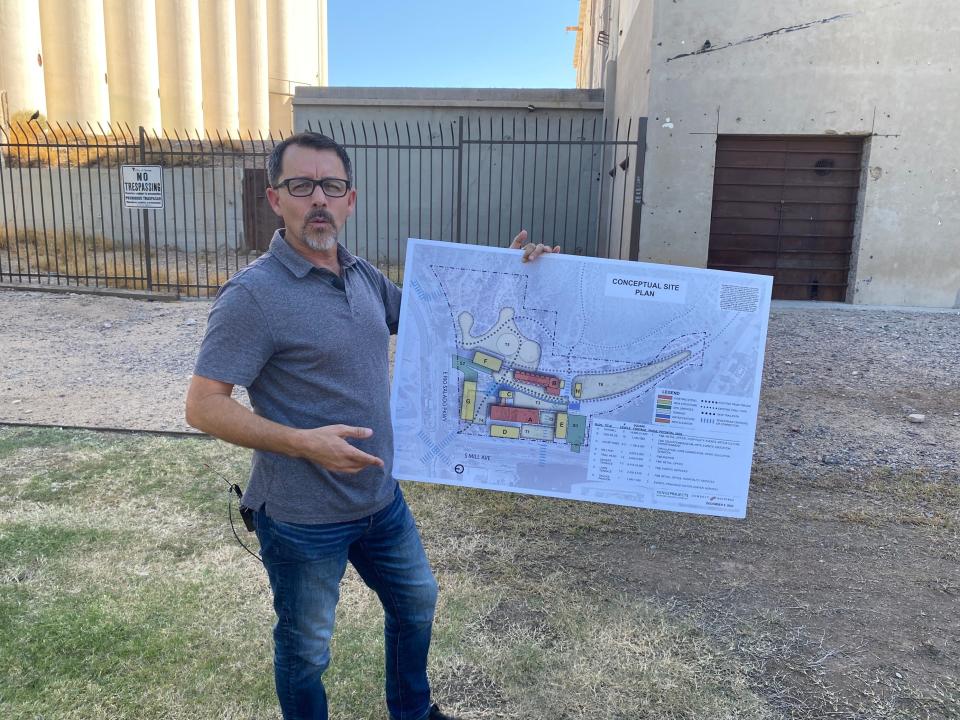 Lorenzo Perez, co-founder of Venue Projects, discusses the plans to preserve the buildings on the Hayden Flour Mill site and add buildings that will include restaurants.