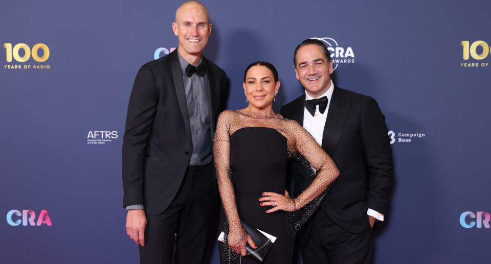 Kate Ritchie with Fitzy & Wippa at the ACRA awards.