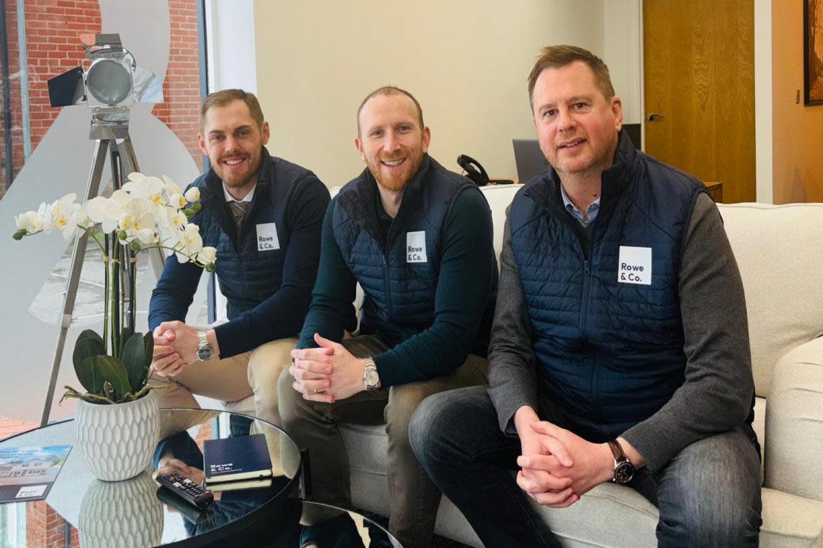 The Rowe & Co Homes team includes, from left, Harry Barrett, James Steele and Rob Rowe <i>(Image: Rowe & Co)</i>