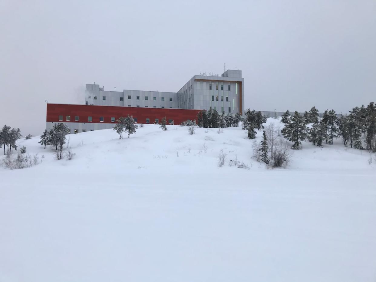 Plans to reduce staff and beds at Stanton Territorial Hospital in Yellowknife are being put on pause thanks to $36 million in federal funding announced earlier this month. (Sara Minogue/CBC - image credit)