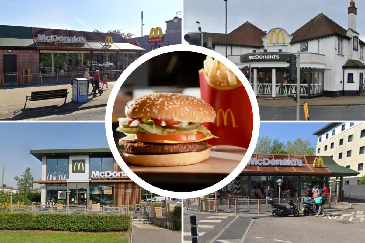 The McDonald's restaurants in Southampton, Fareham and Eastleigh were mostly well-reviewed <i>(Image: Google Streetview/PA)</i>