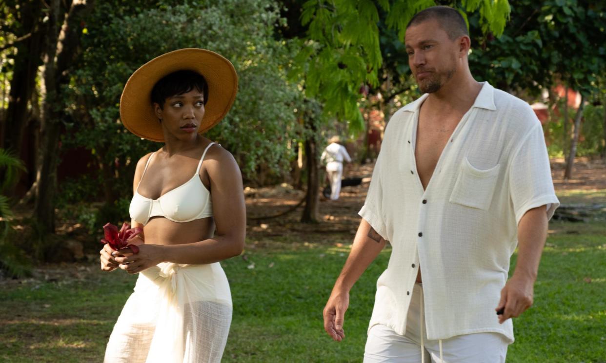 <span>Naomi Ackie and Channing Tatum in Blink Twice.</span><span>Photograph: Carlos Somonte</span>