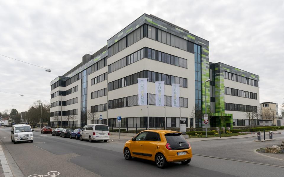 Mandatory Credit: Photo by RONALD WITTEK/EPA-EFE/Shutterstock (11008934b) (FILE) - An exterior view of a building of biopharmaceutical company BionTech in Mainz, Germany, 18 March 2020 (reissued 09 November 2020). Biontech is due to release their 3rd quarter 2020 ended 30 September results on 10 November 2020. BionTech results, Mainz, Germany - 18 Mar 2020 - RONALD WITTEK/EPA-EFE/Shutterstock