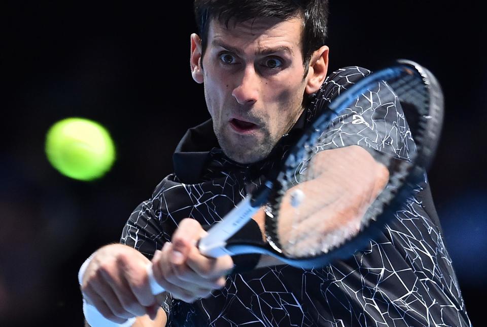 World No1 Novak Djokovic begins his bid for a sixth ATP Finals title on Monday: AFP/Getty Images