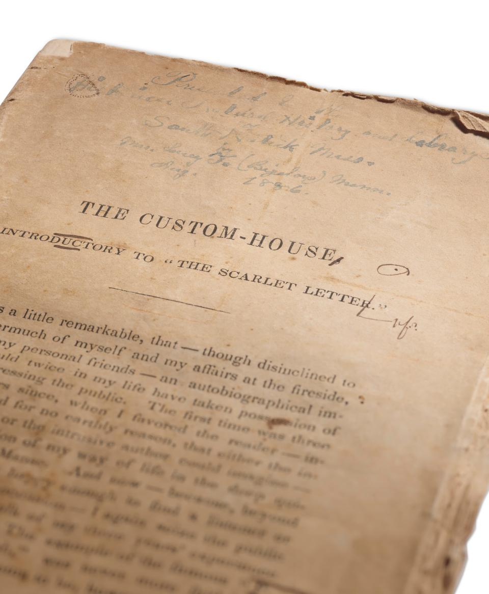 The annotated proof of Nathaniel Hawthorne's "The Scarlet Letter" is the centerpiece of The Bruce M. Lisman Collection of Important American Literature, which was auctioned by Christie's in New York.