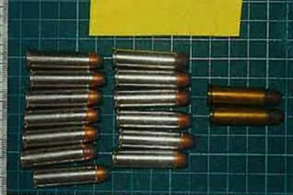 Some of the ammunition found at the scene (Met Police)