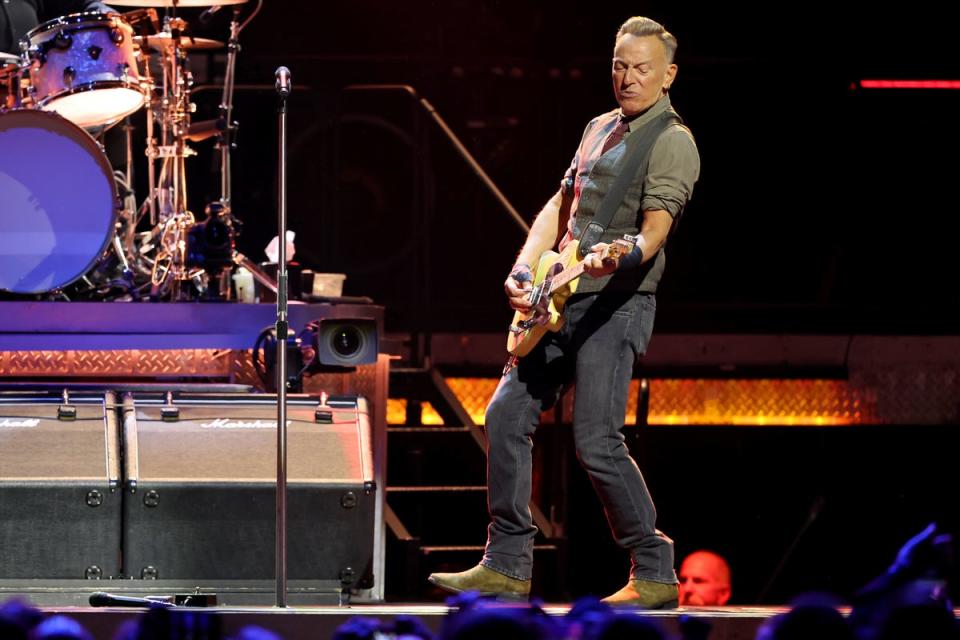 Bruce Springsteen performs onstage during the Springsteen & The E Street Band 2024 Tour at Kia Forum on April 04, 2024 in Inglewood, California (Getty Images)