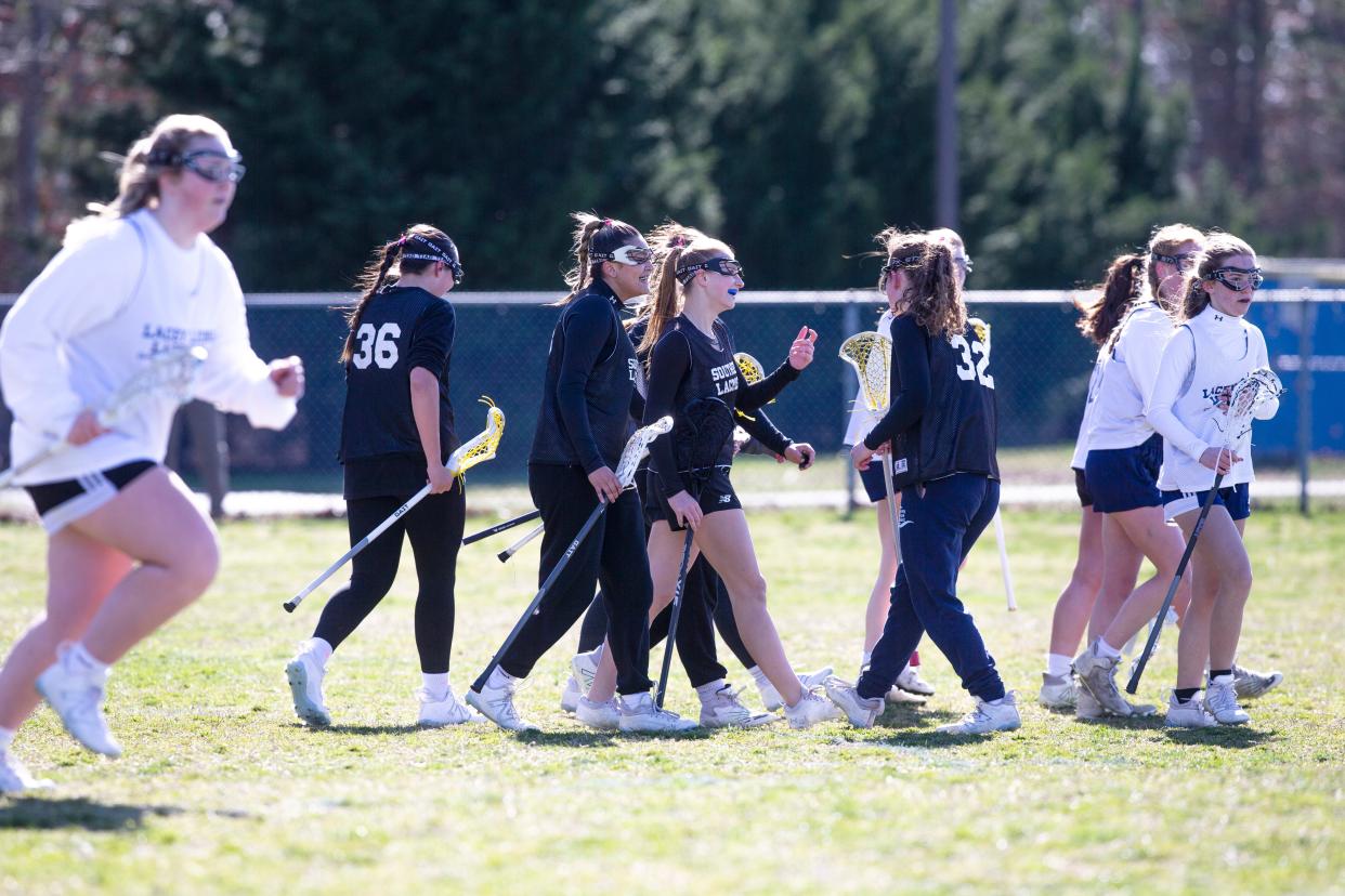 Lacey Township vs Southern Regional lacrosse scrimmage.  
Lacey Township, NJ
Thursday, March 21, 2024