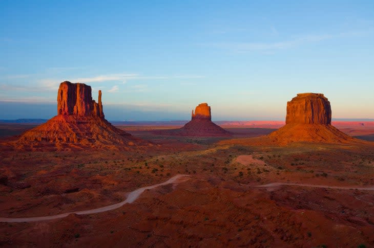 Overlooking the Mitten buttes of Monument Valley