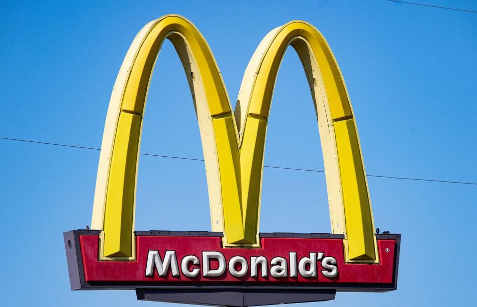 <p>Instead of golden rings, you might be craving golden arches! The fast food joint usually stays open on Christmas. Since each franchise is independently owned, you'll have to check with your <strong>local</strong> <a href="https://mcdonalds.com/" rel="nofollow noopener" target="_blank" data-ylk="slk:Mickey D's;elm:context_link;itc:0;sec:content-canvas" class="link ">Mickey D's</a> to see if you can stop by for some burgers and fries on Christmas Day.</p>