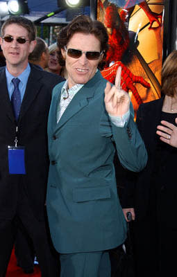 Willem Dafoe thinks just one will do fine at the LA premiere of Columbia Pictures' Spider-Man