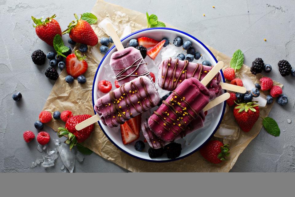 Paletas heladas de yogurt