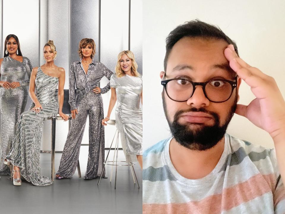 Left: "Real Housewives of Beverly Hills." Right: Tufayel Ahmed.