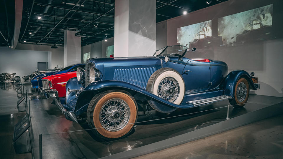 A 1933 Auburn Speedster Replica used in “The Great Gatsby.” - Credit: Petersen Automotive Museum