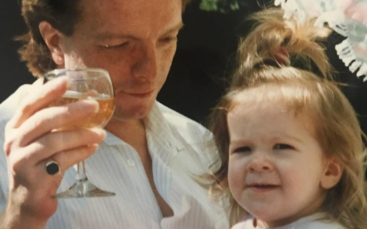 Marie-Claire with her dad, 'who always he stood out – the only man carrying a tutu to my ballet class' - Marie-Claire Chappet