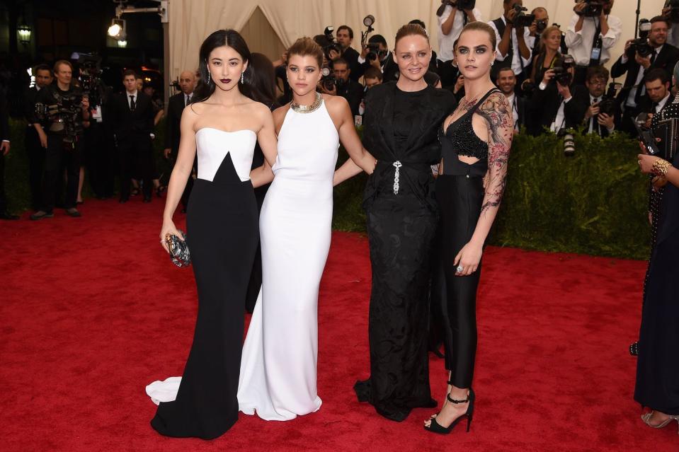 <span class="caption">Zhu Zhu, Sofia Ritchie, Stella McCartney and Cara Delevigne attend the "China: Through The Looking Glass" Met Gala, May 2015.</span><span class="photo-credit">Dimitrios Kambouris - Getty Images</span>