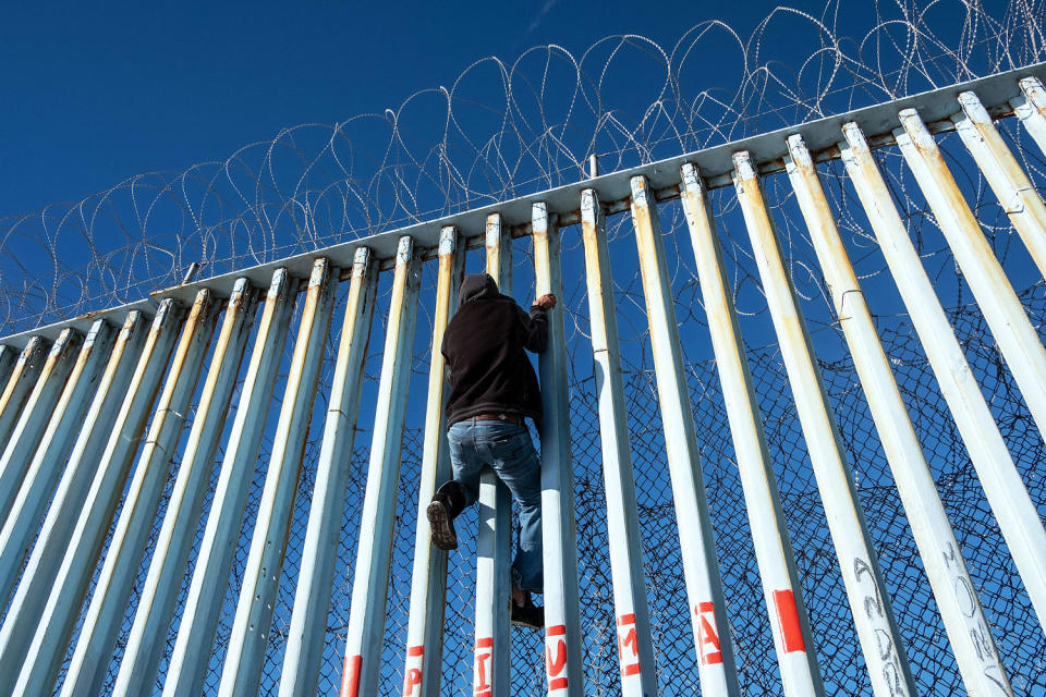 Mexico immigration border fence (Guillermo Arias/AFP via Getty Images archive)