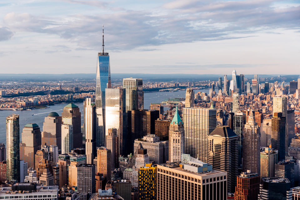 Aerial view of NYC