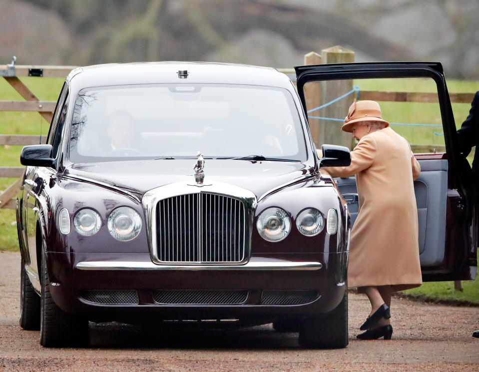 <p>Queen Elizabeth, 92, was also seen leaving the service. Photo: Getty </p>