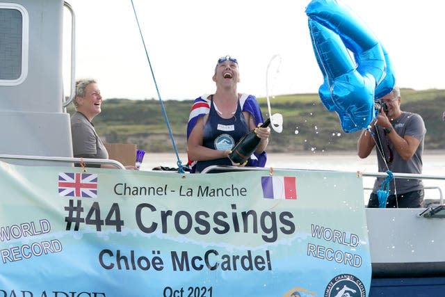 English Channel swimming record