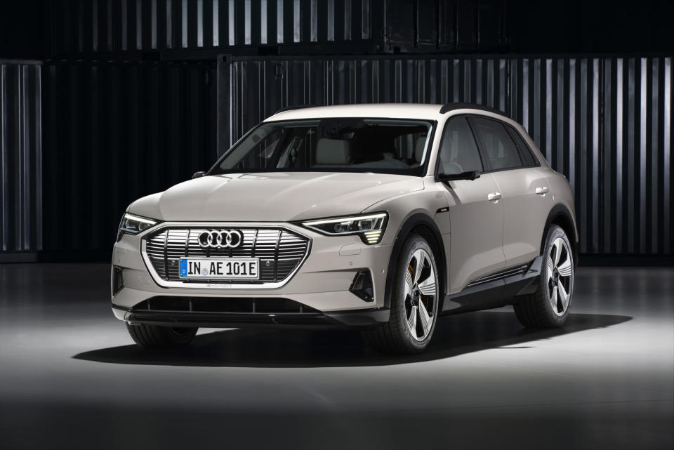Audi finally took the wraps off its E-Tron pure electric SUV. At an event in