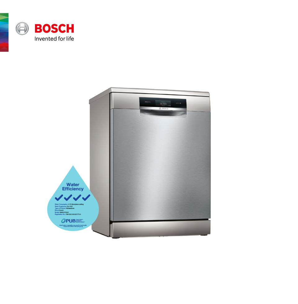 Bosch SMS46GW01P EcoSilence Active Water 60cm Dishwasher (Photo: Lazada)


