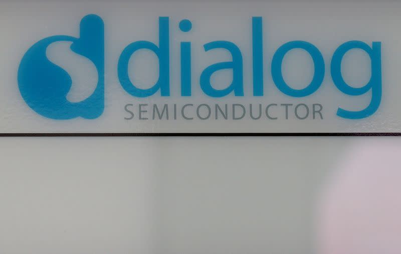 Logo di Dialog semiconductor in una delle sedi dell'azienda a Germering