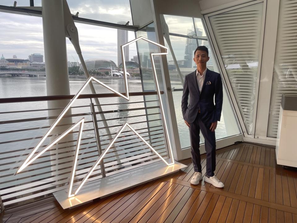 陳奕廷參加新加坡白馬莊園LV旗艦店活動，周杰倫為該酒店的台灣開箱第一人。（Wota Lifestyle提供）