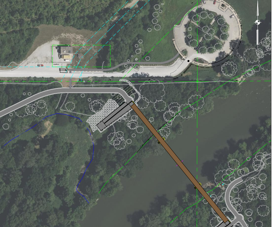 A pedestrian bridge is planned at 106th Street over the White River