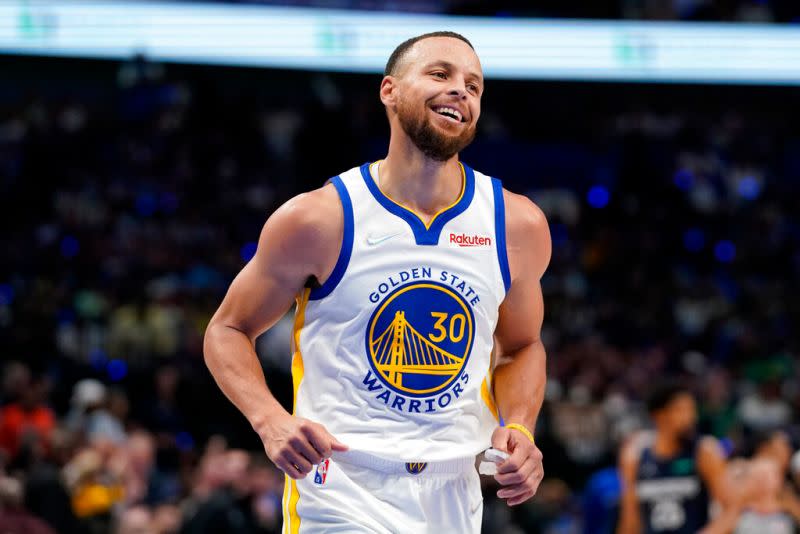 ▲勇士Stephen Curry三分外線命中。（圖／美聯社／達志影像）