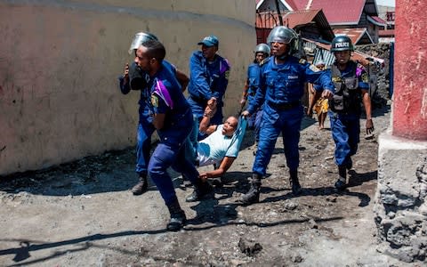 The election to replace Kabila, who has governed since replacing his assassinated father in 2001, was meant to take place in 2016 but has been repeatedly delayed - Credit:  PATRICK MEINHARDT/ AFP