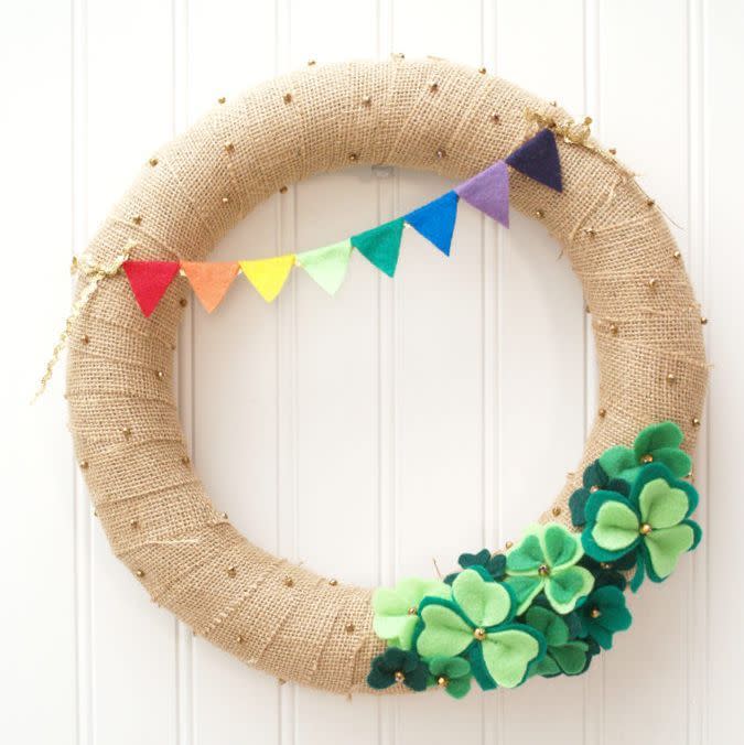 Lucky Shamrocks Wreath